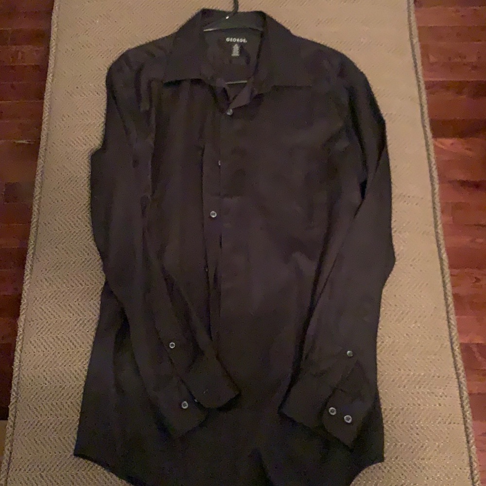 Men’s George Medium Black Dress Shirt